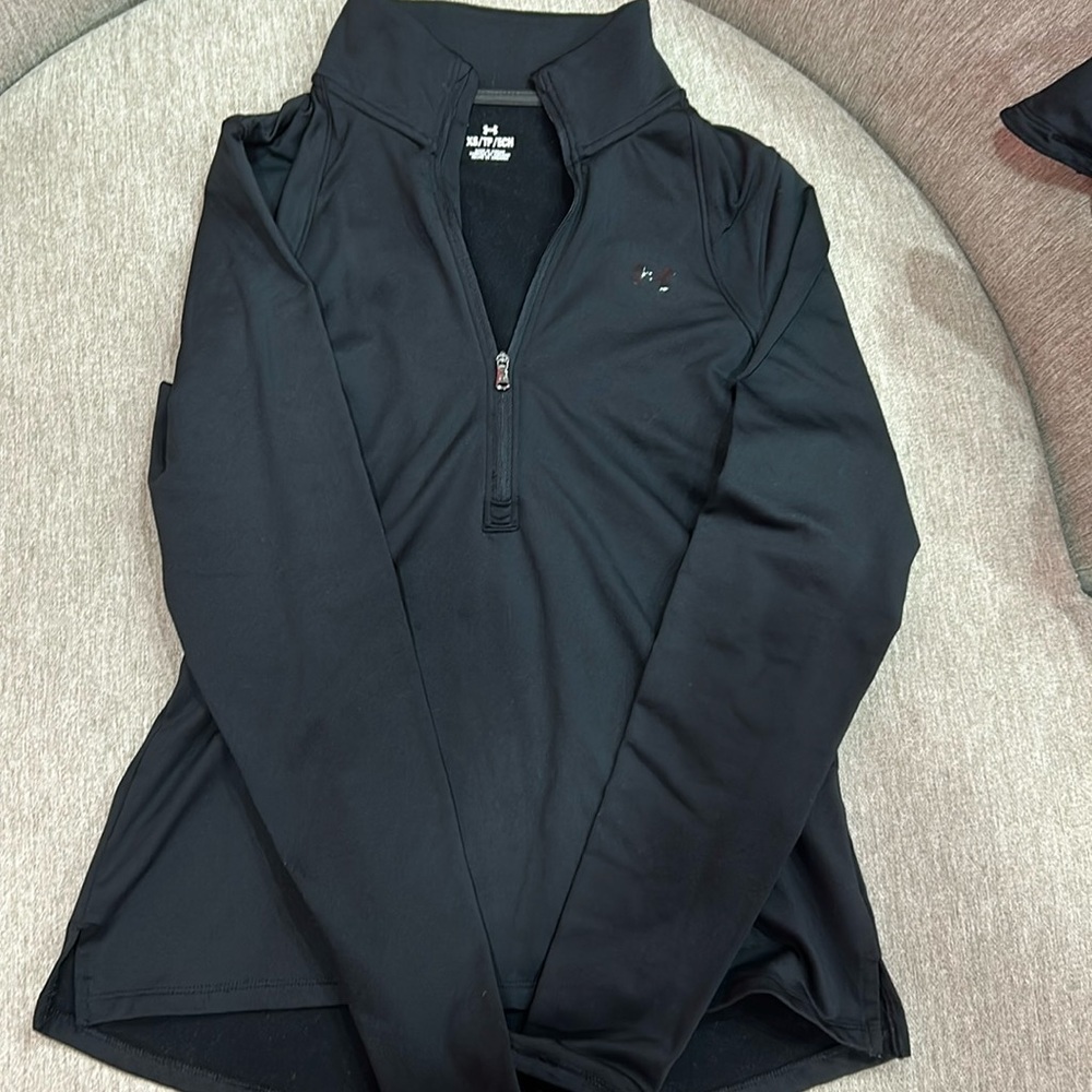 Black half zip warm up jackets